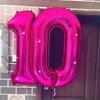 0 Balloon Number Hot Pink 0 Birthday Balloon 40 inch Foil Mylar Large 0 Balloon Numbers for Birthday Party Anniversary Festival view 4