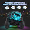 DYODYORC Remote Control Car, 2.4Ghz All Terrain Shark Monster Truck Toys, RC Truck with Music, 3 Lighting Effects, 360 Stunt Capable, 2 Batteries Ready to Run, Toy Gifts for Boys and Girls (Blue) view 3