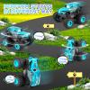 DYODYORC Remote Control Car, 2.4Ghz All Terrain Shark Monster Truck Toys, RC Truck with Music, 3 Lighting Effects, 360 Stunt Capable, 2 Batteries Ready to Run, Toy Gifts for Boys and Girls (Blue) view 4