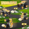 DYODYORC Remote Control Car, 2.4Ghz All Terrain Monster Truck Toys, RC Truck with Music, 3 Lighting Effects, 360 Stunt Capable, 2 Batteries Ready to Run, Toy Gifts for Boys and Girls (Yellow) view 4