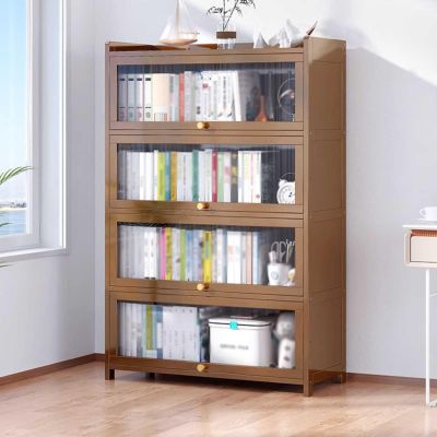 Snaweo Clear Acrylic Display Cabinet, Dustproof Showcase, Curio Display Case Cabinet, Flip-top Hovering Door Display Boxes, for Use in The Gaps in The Home (Size : Brown 80x31x140cm)