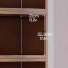 Snaweo Clear Acrylic Display Cabinet, Dustproof Showcase, Curio Display Case Cabinet, Flip-top Hovering Door Display Boxes, for Use in The Gaps in The Home (Size : Brown 80x31x140cm) view 2
