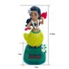 SEADEAR Hawaiian Hula Dancer Girl Sola Solar Powered Car Ornaments for Dashboard, Shaking Head Dancing Doll Car Ornaments for Car Office Desk Decoration view 2