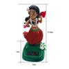 SEADEAR Hawaiian Hula Dancer Girl Sola Solar Powered Car Ornaments for Dashboard, Shaking Head Dancing Doll Car Ornaments for Car Office Desk Decoration view 2