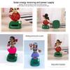 SEADEAR Hawaiian Hula Dancer Girl Sola Solar Powered Car Ornaments for Dashboard, Shaking Head Dancing Doll Car Ornaments for Car Office Desk Decoration view 3
