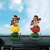 SEADEAR Hawaiian Hula Dancer Girl Sola Solar Powered Car Ornaments for Dashboard, Shaking Head Dancing Doll Car Ornaments for Car Office Desk Decoration view 4