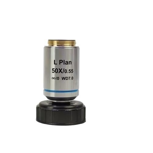 5X 10X 20X 50X 100X Infinity Microscope Objective Achromatic Long Working Distance Metallographic Microscope Parts 20.2MM (Size : FL 50X)