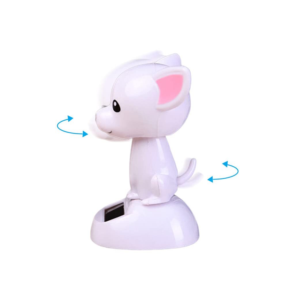 SEADEAR Puppy Doll Car Dashboard Ornaments, Doll Solar Dancing Toy Shaking Puppy Dashboard Ornament for Car Office Desk Home Decor