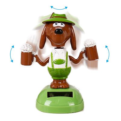 SEADEAR Puppy Doll Car Dashboard Ornaments, Doll Solar Dancing Toy Shaking Puppy Dashboard Ornament for Car Office Desk Home Decor