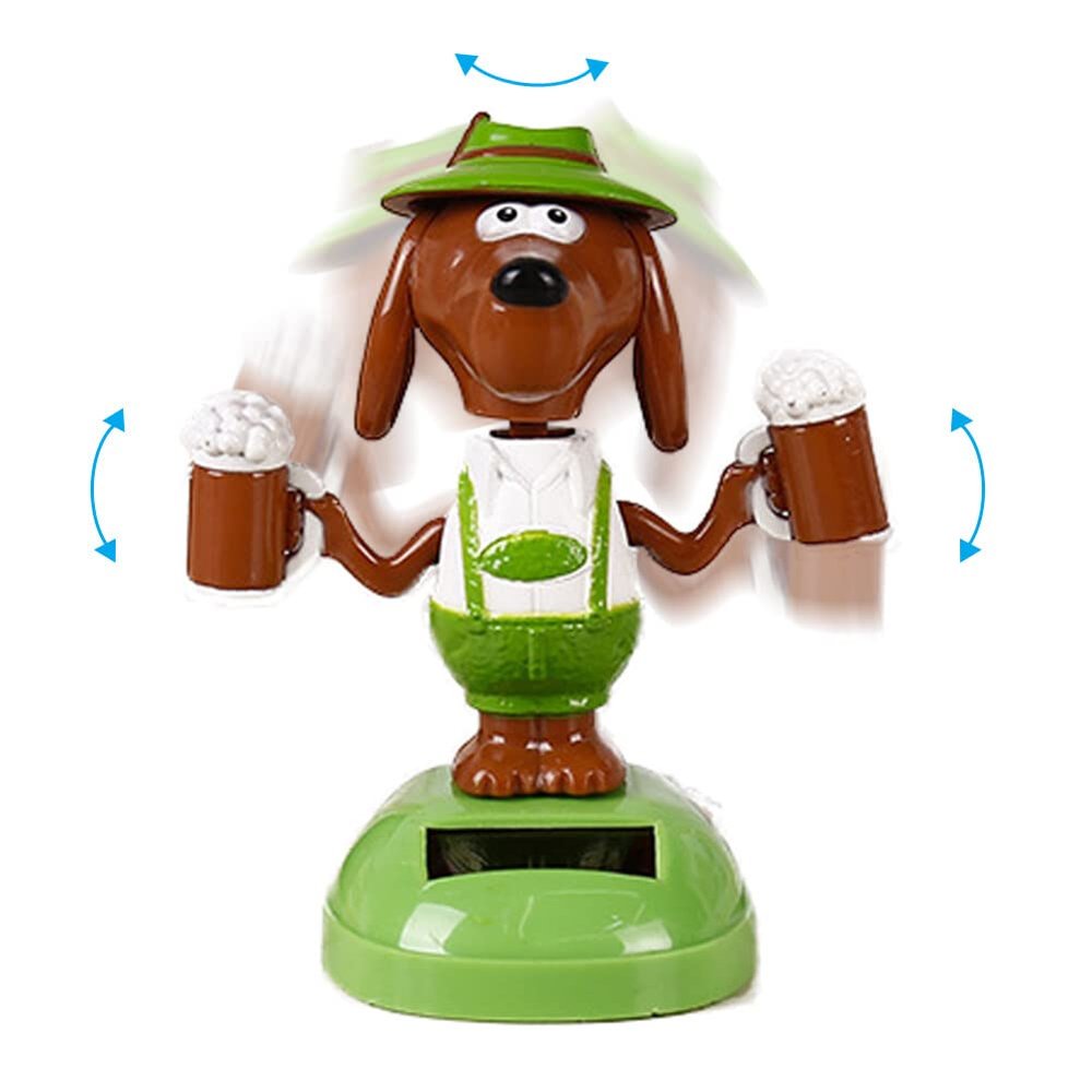 SEADEAR Puppy Doll Car Dashboard Ornaments, Doll Solar Dancing Toy Shaking Puppy Dashboard Ornament for Car Office Desk Home Decor