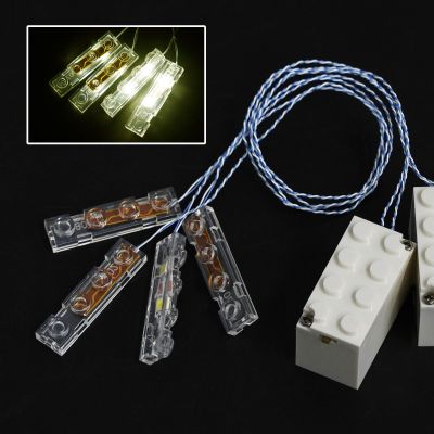 Pamvava Light Up Bricks, 2 Sets 1X4 LED Lighting Kit, Classic DIY Lights Accessories Compatible with Major Brands