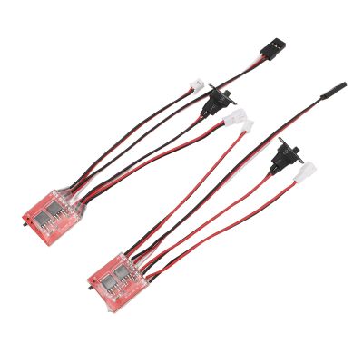 2pcs Micro Brushed ESC, Dual Motor Control Bidirectional Speed Controller Electric Speed Controllers for Axial SCX24 1/24 RC Car, Compatible with K969 1/24