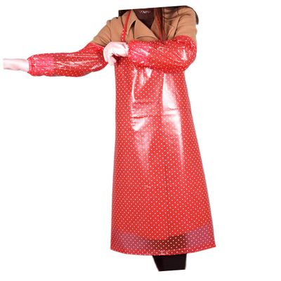 ABOOFAN Grooming Apron Dishwashing Bbq Cooking Apron Red Oversleeve Kitchen Cooking Hanging Neck