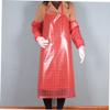 ABOOFAN Grooming Apron Dishwashing Bbq Cooking Apron Red Oversleeve Kitchen Cooking Hanging Neck view 2