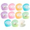 balacoo 12Pcs Resin Shell Decors Seashell Pearl Figurines Decorate Accessories Mini Mini Resin Shell Ornament Fish Tank Tiny Shell Figures Resin Small case Statue, 2.90X2.30X0.50CM view 1