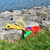 Spielstabil Four Seasons Pack of Sand Toys - Children's & Toddler Outdoor Toys, Long Handled Beach Shovel, Leaf Rake, Flat Snow Shovel & Garden Rake view 3