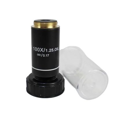 195 Microscope Lens 4X10X20X40X 60X100X Plan Infinity Achromatic Objective Biological Microscope Parts And Accessories (Size : 100X)