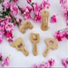 Personalized 5 Pieces Wooden Baby Toys 0-6 Months, Customized Teething Toys Baby Rattles 0-6 Months, Wood Teething Toys Gifts for baby, Customizable Montessori Wooden Toys for Babies 5 Pieces view 2