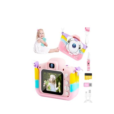 Kids Camera Digital Camera for Girls Boys Dark Blue (Pink)