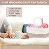 ABenkle X-Large Diaper Caddy Organizer, Boho Rustic Cotton Rope Nursery Baby Basket, Changing Table Organizer for Baby Diaper Storage and Baby Shower view 3