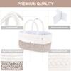 ABenkle X-Large Diaper Caddy Organizer, Boho Rustic Cotton Rope Nursery Baby Basket, Changing Table Organizer for Baby Diaper Storage and Baby Shower view 4