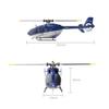 RC Helicopter Drone Kit, 1/48 2.4G RC 4CH EC-135 Airbus Helicopter Aviation Aircraft Model, Outdoor Airplane Model Toys for Kids Adults (RTF Version) view 2
