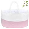 ABenkle X-Large Diaper Caddy Organizer - Cotton Rope Nursery Storage Basket for Baby Essentials, Boys & Girls Shower Gift, Changing Table Organizer view 1
