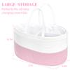 ABenkle X-Large Diaper Caddy Organizer - Cotton Rope Nursery Storage Basket for Baby Essentials, Boys & Girls Shower Gift, Changing Table Organizer view 4