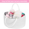 ABenkle X-Large Diaper Caddy Organizer, Boho Rustic Cotton Rope Nursery Baby Basket, Changing Table Organizer for Baby Diaper Storage and Baby Shower view 4