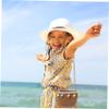 CALLARON 1pc Boys and Girls Straw Beach Bag for Girls Hand Bags Purses Bow Purse in Khaki view 4