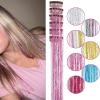 Haounlai 6-piece metal wire hair gold shiny colorful gold and silver gift box BB clip single card wig suit view 1