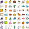 50 PCS Magic E Object Magnets, Magnetic Thickened Fridge Magnets Adorable Educational Phonics Learning Toys for Preschooler, Kindergarteners, Kids 3+ view 1