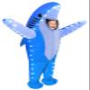 anroog Inflatable Shark Costume Kids with LED Lights Halloween Blow Up Lighted Shark Costumes for Boys Girls Party Cosplay view 1