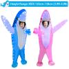anroog Inflatable Shark Costume Kids with LED Lights Halloween Blow Up Lighted Shark Costumes for Boys Girls Party Cosplay view 2