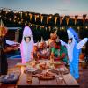 anroog Inflatable Shark Costume Kids with LED Lights Halloween Blow Up Lighted Shark Costumes for Boys Girls Party Cosplay view 3