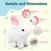 Oeofuzep Hopping Walking Bunby Realistic Bunny Toy Rabbit Toy with Sounds, Wiggling Ears, Twitching Mouth and Nose, Educational Interactive Bunny Bunbi for Baby view 2