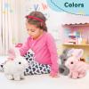 Oeofuzep Hopping Walking Bunby Realistic Bunny Toy Rabbit Toy with Sounds, Wiggling Ears, Twitching Mouth and Nose, Educational Interactive Bunny Bunbi for Baby view 4