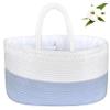 ABenkle X-Large Diaper Caddy Organizer - Cotton Rope Nursery Storage Basket for Baby Essentials, Boys & Girls Shower Gift, Changing Table Organizer view 1