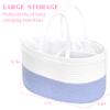 ABenkle X-Large Diaper Caddy Organizer - Cotton Rope Nursery Storage Basket for Baby Essentials, Boys & Girls Shower Gift, Changing Table Organizer view 3
