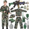GIFTINBOX Kids Army Costume For Boys Military Soldier Costume with Army Toys,Dress Up Boy Costume Halloween Costumes for Kids Boys 5-7 view 1