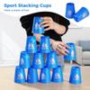 yeesport 24 Pcs Sport Stacking Cups, Sport Training Game for Challenge Competition, Plastic Stacking Cups, Classic Family Game for Kids and Adults, Blue+Green view 2