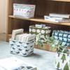 Ewanda store 6 Pcs Canvas Storage Bins Baskets Cartoon Storage Box Small Foldable Storage Baskets with Handles for Bathroom Nursery Kids Toys Home Office view 4