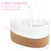 ABenkle X-Large Diaper Caddy Organizer, Boho Rustic Cotton Rope Nursery Baby Basket, Changing Table Organizer for Baby Diaper Storage and Baby Shower view 3