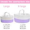 ABenkle X-Large Diaper Caddy Organizer, Boho Rustic Cotton Rope Nursery Baby Basket, Changing Table Organizer for Baby Diaper Storage and Baby Shower view 2