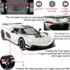 Therina Toy Cars Model Koenigsegg Jesko 1/24 White Alloy Collectibles Die-cast Vehicles with Sound and Light view 4