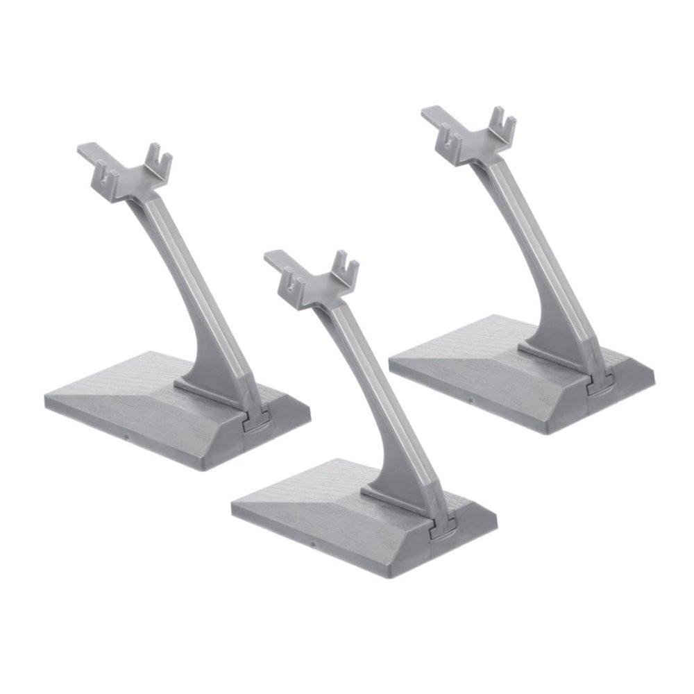 3pcs Aircraft Model Stand Doll Display Stand Monitor Aircraft Model Support Model Kits Plate Holder Model Plane Stand Aircraft Display Stand Airpl Plastic Display Holder Grey