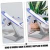 3pcs Aircraft Model Stand Doll Display Stand Monitor Aircraft Model Support Model Kits Plate Holder Model Plane Stand Aircraft Display Stand Airpl Plastic Display Holder Grey view 3