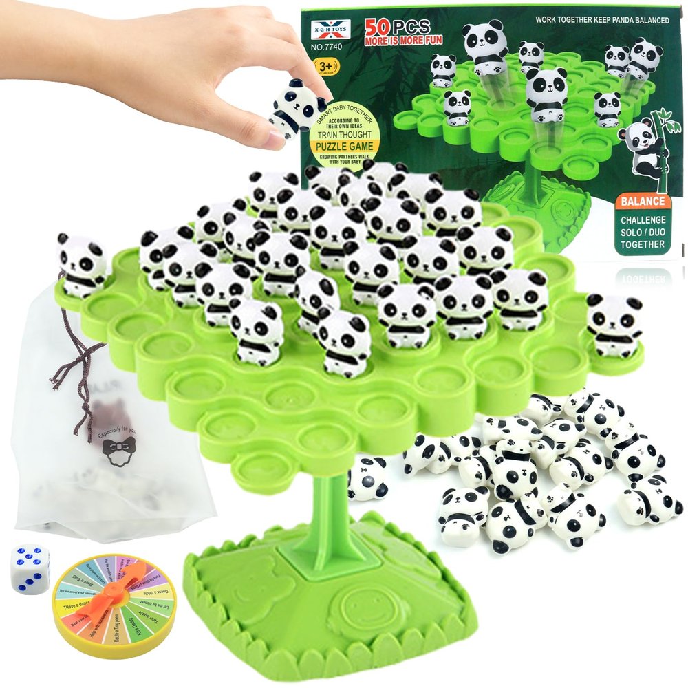 kykake Panda Balance Game Toys,Balance Game Tree Two-Player Parent-Child Interactive Family Tabletop Puzzle Montessori Toy,Pandas Board for Kids and Adults (Panda)