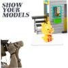 Vaguelly 6pcs Acrylic Square Base for Miniature Figures Lightweight and Sturdy Display Stands for Dolls and Diy Crafts for Collectibles and Decor view 4