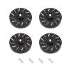 eMagTech 4Pcs Black Wheel Weights Hex Adapter Brass 7 mm Heavy Duty Wheel Hub Spacers Compatible with Axial SCX24 AXI90081 AXI00001 AXI00002 AXI00005 1/24 RC Crawler Car view 1